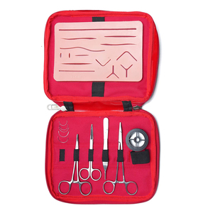 ชุดผ่าตัดปากคีบกรรไกรเหล็กเยอรมัน7ชิ้นชุดผ่าตัดคีมสำหรับผ่าตัดพร้อมกล่องซิปและแผ่นเย็บ - Product Image 5