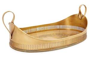 ถาดเสิร์ฟทองเหลืองแบบคลาสสิกสำหรับบ้านโรงแรมและร้านอาหารถาดเสิร์ฟสีทองอุปกรณ์เครื่องครัว - Product Image 2