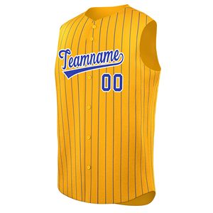 Camiseta con botones completos de béisbol personalizada, chaleco sin mangas, camiseta de equipo de béisbol - Product Image 1