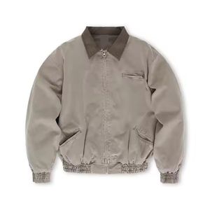 Dernières vestes en coton style vintage pour hommes Vestes brodées grande taille à la mode avec logo avant en gros - Product Image 6