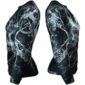 2025 diseño personalizado compresión MMA Rush Guard hombres manga larga en blanco ropa de lucha transpirable Rash Guard hecho a medida - Product Image 4
