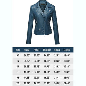 Veste de moto en cuir PU personnalisable à la mode pour femmes vente en gros tissée finie de haute qualité - Product Image 6