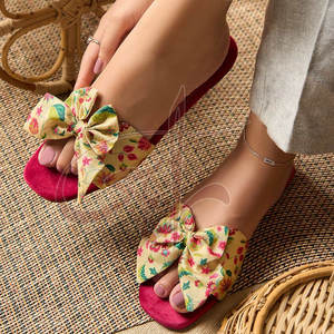 En stock, faible MOQ, sandales antidérapantes pour femmes, dessus en velours durable, semelle extérieure en cuir véritable de qualité supérieure - Product Image 4