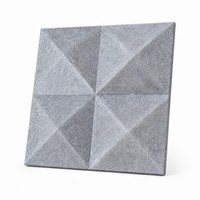 Panneau acoustique en fibre de polyester, motif pyramidal 3D, panneau acoustique pour animaux de compagnie, panneau mural modulaire absorbant le son