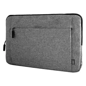 Custodia per Computer Ecologica in RPET con Finitura Rodio, Borsa Promozionale in Plastica Eco-Friendly - Product Image 1