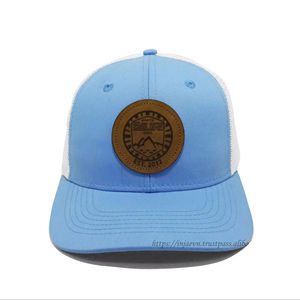 Chapeaux de camionneur avec logo en cuir personnalisé vente en gros 6 panneaux décontracté structuré de haute qualité Sports de plein air Fabricant de couvre-chefs - Product Image 1
