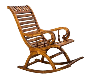Contemporary Design Rocking Chair <b>for</b> <b>Elderly</b> Adults-Comfortable Bamboo Swing <b>Armchair</b> Bedroom & Outdoor Use - Product Image 6