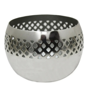 Vela de Metal decorativa de Navidad, diseñador votivo, Color plateado para el hogar, boda, decoración de mesa, tarro de vela redondo - Product Image 1