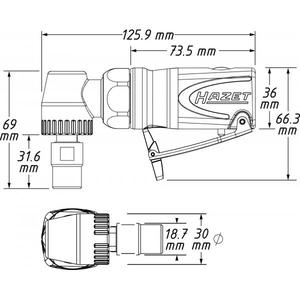 Mini Amoladora Hazet con Diseño en Ángulo - Product Image 2