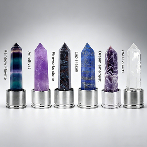 Premium Crystal Crafts Custom Logo Water Bottle Healing Energy Stainless Steel Bamboo Glass <strong>Elixir</strong> Bottle - Product Image 3