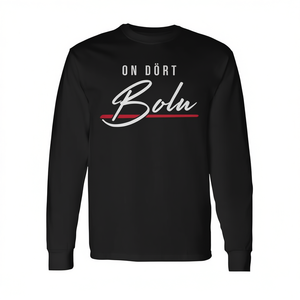 T-shirt a maniche lunghe promozionale con design culturale turco Bolu Kibriscik Merkez Dörtdivan Yeni Ağa TRkiye - Product Image 2