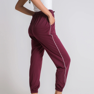 High Quality Solid Mid-waisted Regular Fit Women's Streetwear Winter Casual <b>Trouser</b> with Pocket Fleece Fabric Full Length - Product Image 3