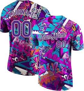 Camiseta de béisbol personalizada sublimada para hombre, uniforme, OEM camisa deportiva de diseño, ropa de equipo de poliéster 2025 para compradores a granel - Product Image 3