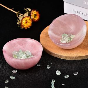 Vente en gros de bols en quartz et cristal de jaspe rouge naturel, pierres précieuses sculptées à la main de différentes formes pour la décoration - Product Image 3