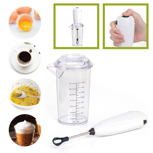 Electric Milk Frother Handheld <b>Coffee</b> Foam <b>Maker</b> With Measuring Cup <b>Portable</b> Egg Beater Mixer For Latte Cappuccino - Product Image 4