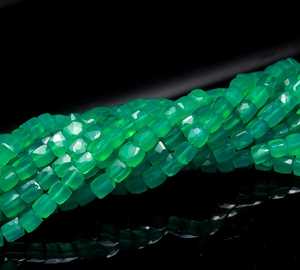 Onyx vert naturel forme de boîte perles de pierres précieuses brins chaîne 6-9mm perles en vrac Lot pour la fabrication de bracelets de bijoux au prix de gros - Product Image 2