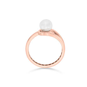 Bague en or avec perle sereine - Product Image 5