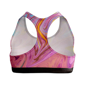 Lightweight Breathable Eco-Friendly Sublimation Bra 2025 Latest Design Women Gym Workout Light Support Seamless - Product Image 2