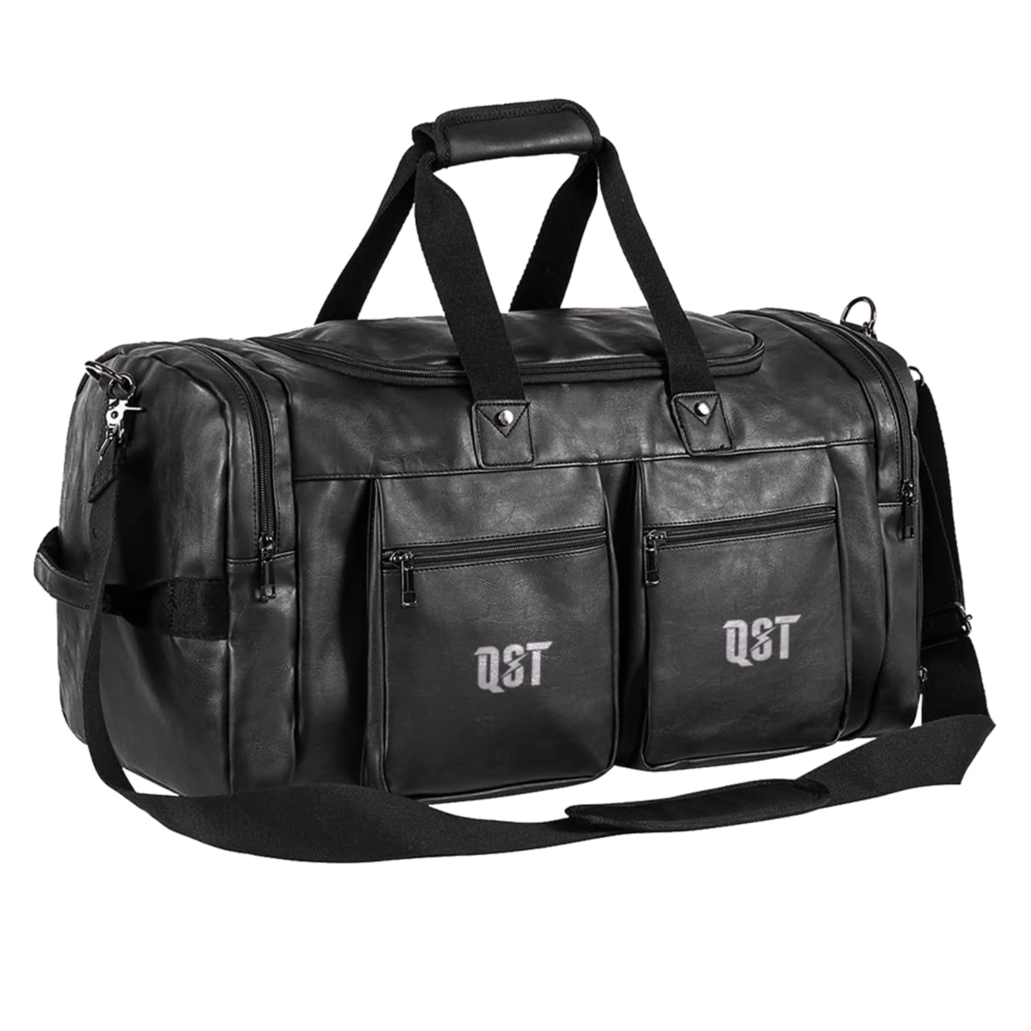 Customized Brown Leather Duffle Bags Travel Hiking Duffle Sports