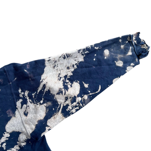 <b>Bleached</b> Thrashed Men Hoodies Blue Blank Tie Tye Pullover Cotton Blended Hoodie Basics Sweatshirt For Unisex - Product Image 6