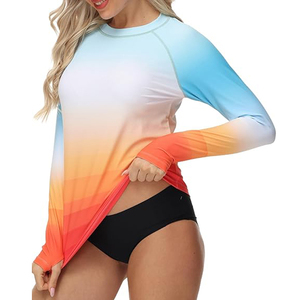 Women's Sublimated Rash Guard UV Protection <b>Long</b> <b>Sleeve</b> <b>Swim</b> Shirts Quick Dry UPF 50+ Swimwear Beachwear <b>Tops</b> - Product Image 3