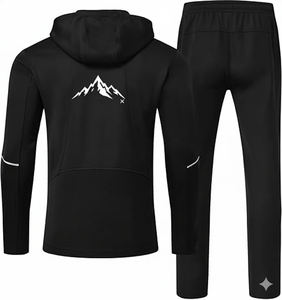 Ensemble jogging personnalisé à capuche uni |   Tenue d'hiver en molleton 100% coton |   Respirant et antibactérien |   Service OEM |   Personnalisé - Product Image 2