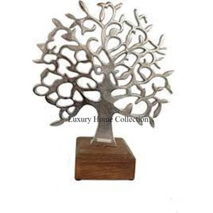 Forme de feuille couleur argent Designer Look fantaisie Sculpture décorative et autre Statue de bureau Designer minimaliste Look à bas prix - Product Image 2