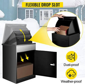 Prix d'usine Grande boîte aux lettres en métal galvanisé en acier inoxydable résistant aux intempéries sur pied Décoration extérieure OEM ODM grossiste - Product Image 5