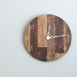 High Quality Wood <b>Wall</b> <b>Clock</b> Decorative Farmhouse Wooden 18 Inch Round Battery Operated Hanging <b>Wall</b> <b>Clock</b> - Product Image 4