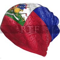 Mignon Haïti Drapeau Multifonction Bonnet Chapeau Haïtien Mode Écharpe Doux Stretch Crâne Cap Chapeaux pour Hommes et Femmes par Raw to Fine