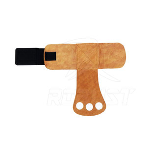Cuero de vaca de alta resistencia Entrenamiento de gimnasio Levantamiento de pesas Empuñaduras de cuero de ante Accesorios de fitness Entrenamiento de potencia de dedo - Product Image 3