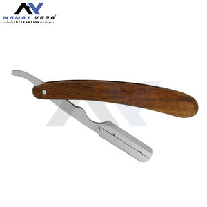 Rasoir de barbier à lame droite avec système de verrouillage oscillant, manche en bois de couleur personnalisée, outil de rasage professionnel pour barbier - Product Image 5
