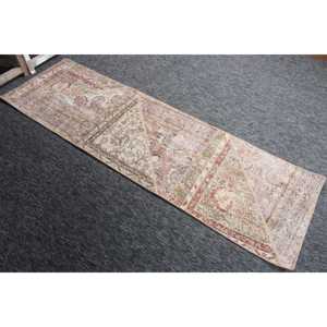 Petit tapis turc patchwork 2,2x7,3 pi (67x224 cm), tapis patchwork vintage marron - Product Image 3