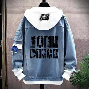 Sudadera con Capucha de Mezclilla de Algodón de Anime One Piece con Estampado por Sublimación - Product Image 5