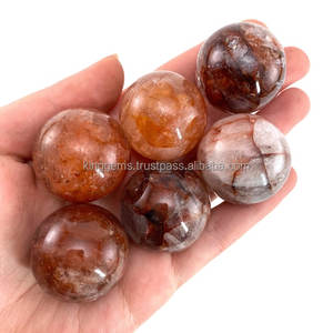 GROS NATUREL DE HAUTE QUALITÉ BOULE DE QUARTZ DE FEU ROUGE PIERRE DE GUÉRISON CHAKRA ÉNERGIE NÉGATIVE ÉQUILIBRE CRISTAL POUR LA MAISON DÉCORE - Product Image 2