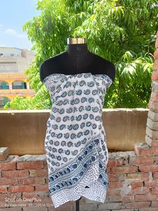 Vente en gros Coton Femmes Vêtements de plage Bloc de main Imprimé Paréo Sarong Plage Couverture Ups Sarongs - Product Image 2