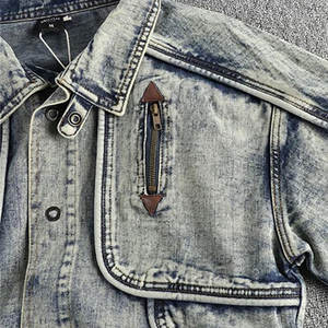 Veste en jean stylée pour hommes, tenue décontractée, vente en gros OEM veste en jean en coton de haute qualité pour hommes, veste en jean pour hommes personnalisée à vendre - Product Image 3