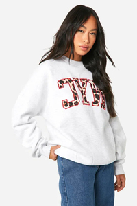 OEM/ODM sudadera de gran tamaño para mujer hombro caído 100% algodón tipo polar tela impresión por encargo de logotipo - Product Image 6