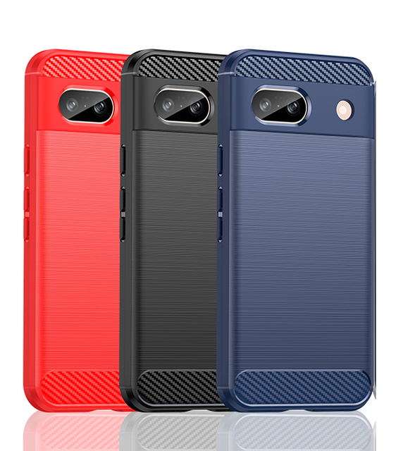 Multiple Compatibility Carbon Fiber Grained Silicone Shell Drop-proof Mobile Phone case for iphone 15 Sony Samsung Huawei