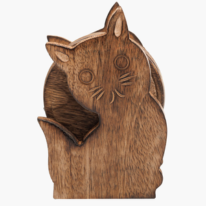 Modern Design Wood Holder <b>Cat</b> Design Wooden Tea Coasters for Home Office Table Use Good Quality Product - Product Image 6