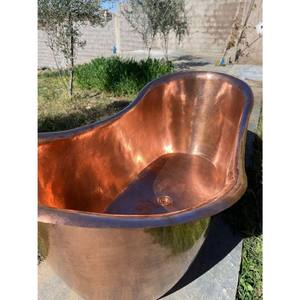 Elegance of a copper bathtub adds a sense of ritual and luxury to daily <b>bathing</b> beautifully made by KHOOSI OVERSEAS - Product Image 2