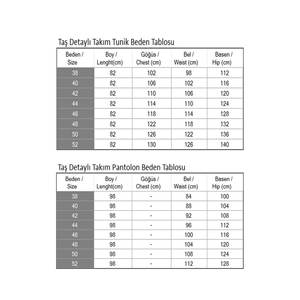 Ensemble décontracté deux pièces noir 19266 avec détails en pierre, taille XL, tenue mi-longue, motif en tissu, 100 % polyester, col rond - Product Image 5