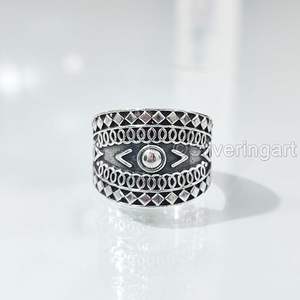 Women's <b>Ring</b> <b>Plain</b> Silver Oxidized Band <b>Ring</b> Filigree Band Unisex <b>Ring</b> Christmas Gift Handmade Jewelry 925 Sterling Silver <b>Ring</b> - Product Image 6