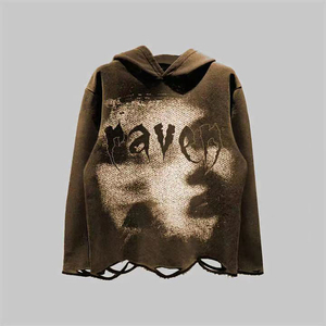 OEM/ODM Fabrication Logo Personnalisé Hoodies Acid Wash Hommes Hoodies Acid Wash pour Hommes Distressed Hoodie Hommes - Product Image 3