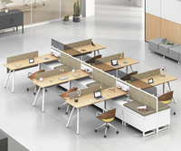 Bureau OMNI avec gestion des câbles, système de bureau collaboratif modulaire