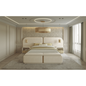ISADORA II Queen <b>Bed</b> Modern Minimalist Folding Metal <b>Frame</b> Home Furniture with Storage <b>Foldable</b> Loft Bedroom Furniture - Product Image 2