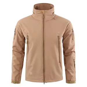 Fabricant de vêtements personnalisé Veste softshell d'extérieur respirante et imperméable d'automne pour hommes - Product Image 3
