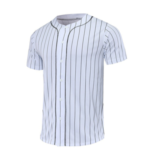 Camiseta de béisbol a rayas con estampado de poliéster 100%, camiseta de béisbol personalizada, uniformes de béisbol personalizados, DISEÑO 2026 - Product Image 5