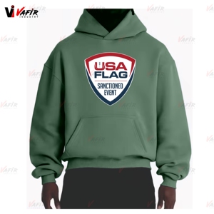 Sudadera con Capucha de Felpa Gruesa de Algodón 100%, 400g, con Logotipo Personalizado, Diseño en Relieve 3D, Unisex, con Bolsillo - Product Image 5