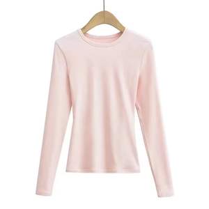 Camiseta de manga larga con logotipo personalizado para mujer, camisetas de algodón de todas las tallas, camisetas de manga larga con logotipo personalizado - Product Image 2